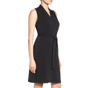 Kobi Halperin Mazie Black Sleeveless Tie Waist Midi Dress XS